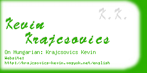 kevin krajcsovics business card